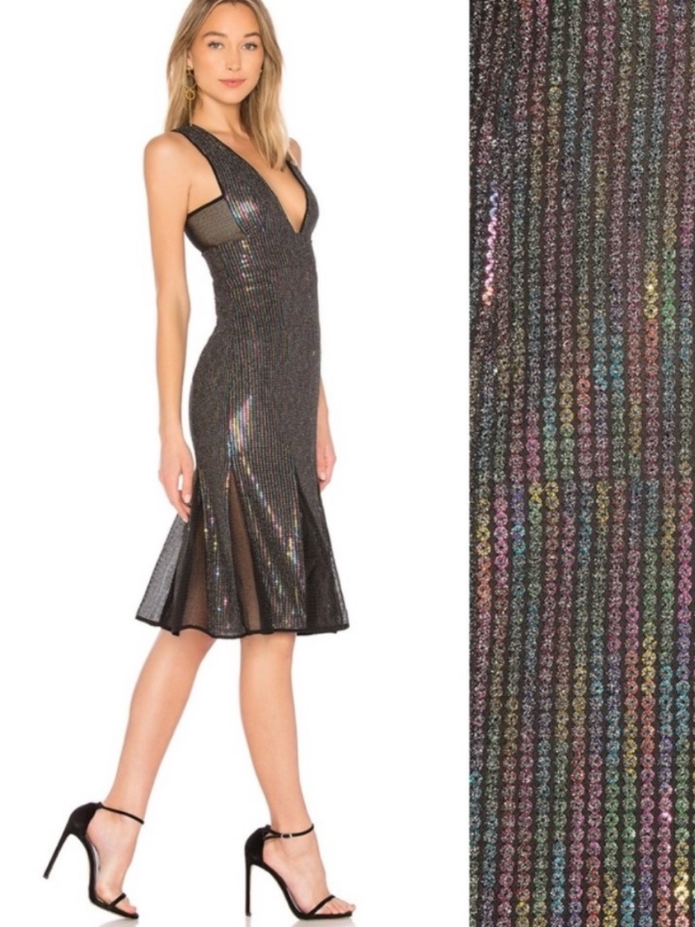 X BY NBD NWT Cheryl Temples Rainbow Bright Dress